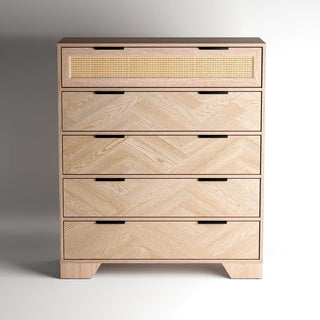 Mayfair 5 Drawers Chest - Natural