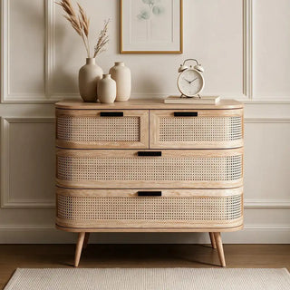 Portobello 2+2 Drawer Chest - Natural
