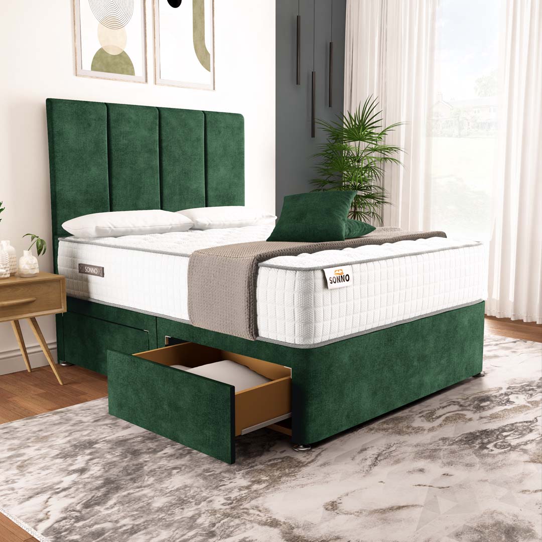 Victoria Divan Bed - Emerald Coniston – Sonno