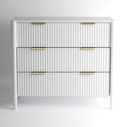 Ascot 3 Drawers Chest - White