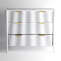 Ascot 3 Drawers Chest - White