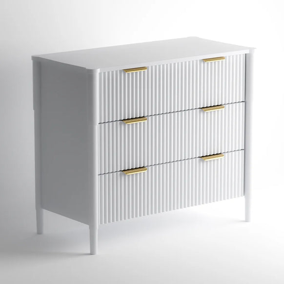 Ascot 3 Drawers Chest - White