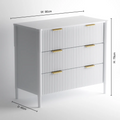 Ascot 3 Drawers Chest - White