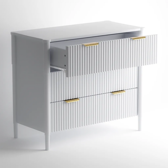 Ascot 3 Drawers Chest - White