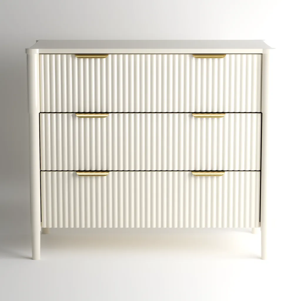 Ascot 3 Drawers Chest - Taupe