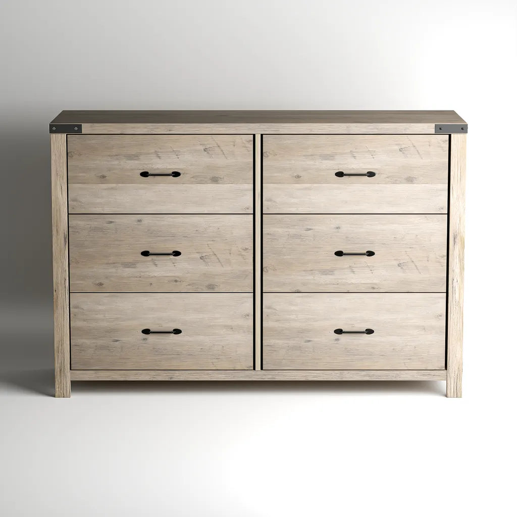 Ashford 3+3 Drawers Chest - Ashgrey