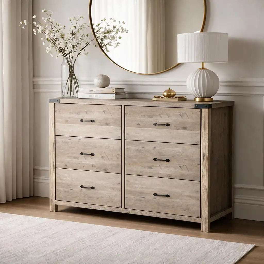 Ashford 3+3 Drawers Chest - Ashgrey