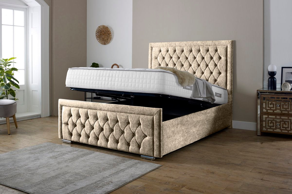 Valencia Upholstered Ottoman Bed