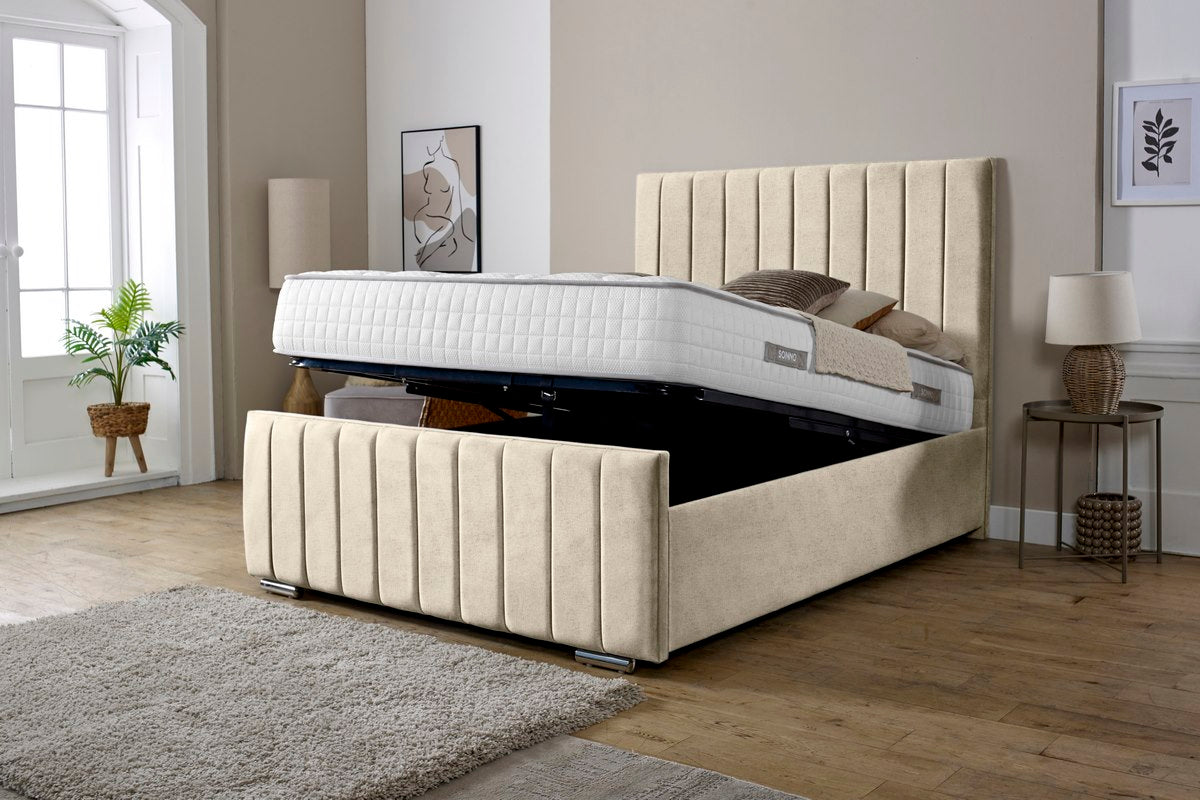 Lisbon Upholstered Ottoman Bed