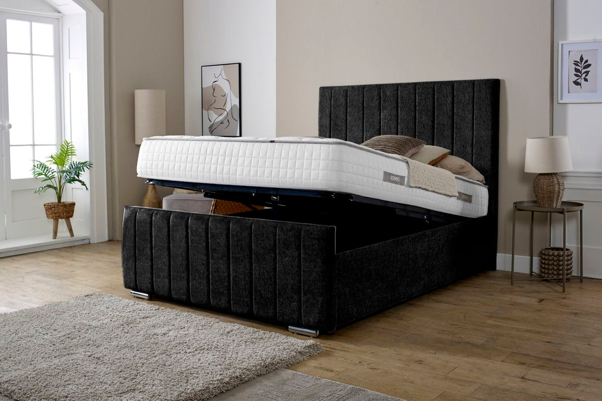 Lisbon Upholstered Ottoman Bed