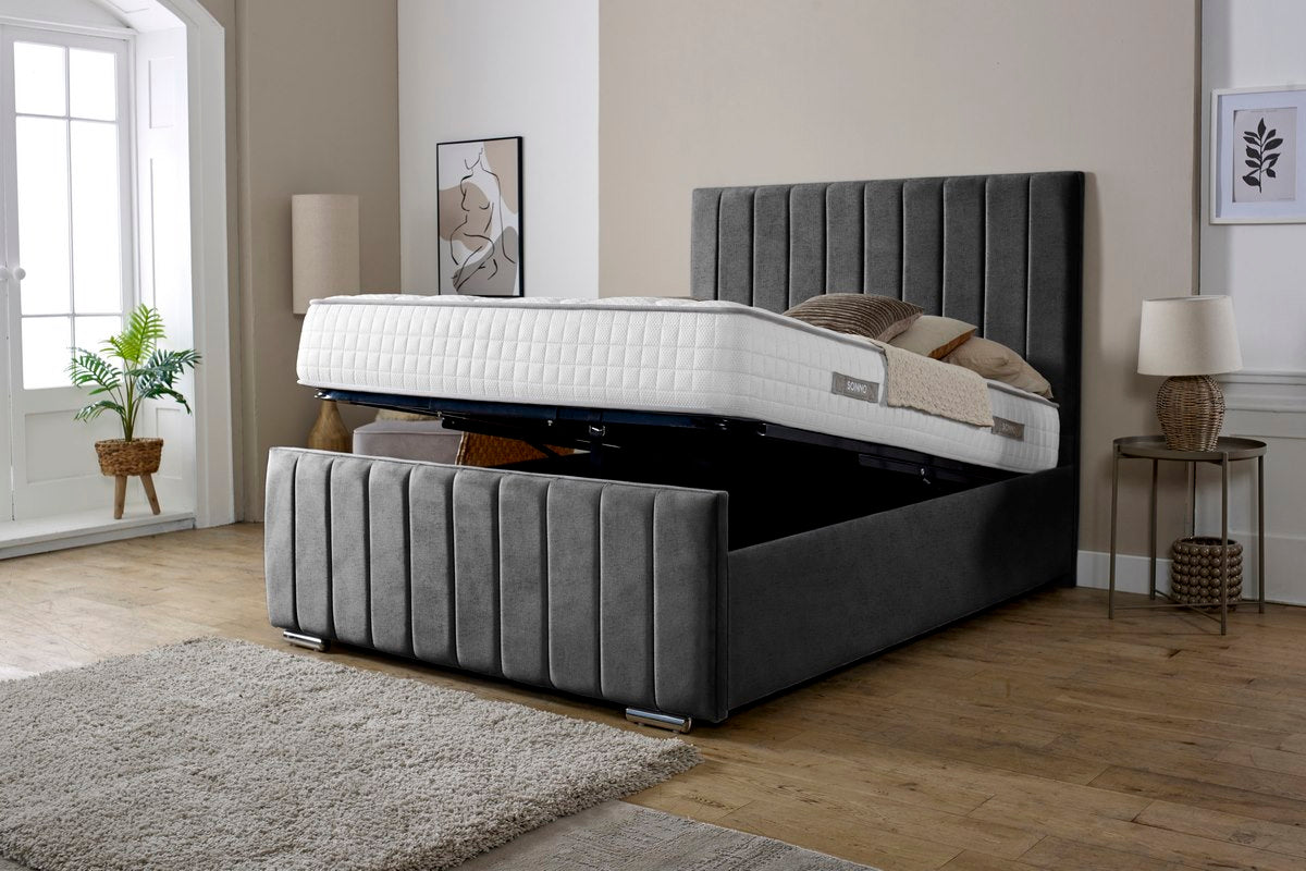 Lisbon Upholstered Ottoman Bed