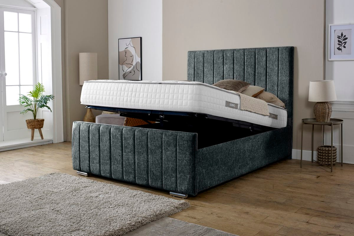 Lisbon Upholstered Ottoman Bed