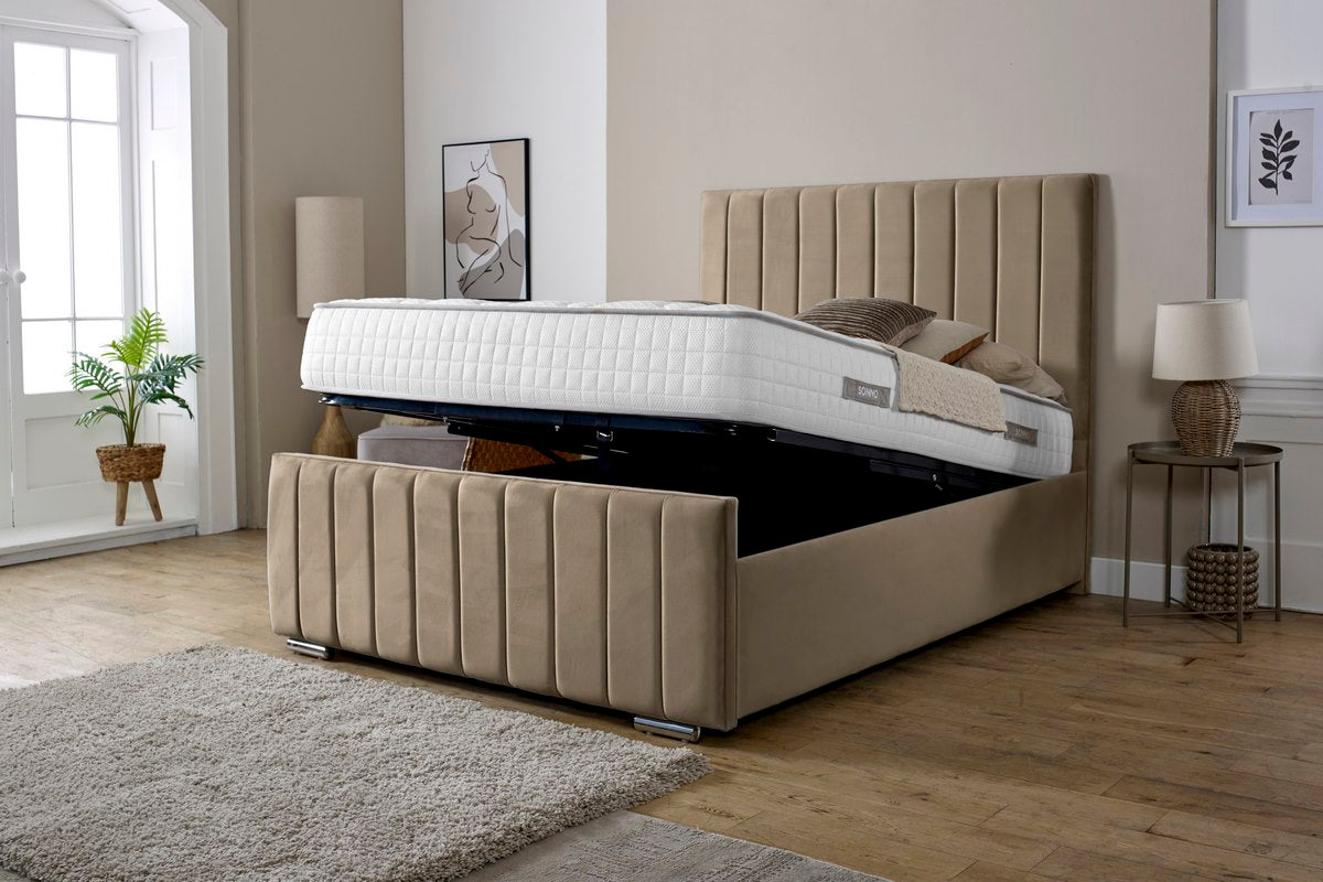 Lisbon Upholstered Ottoman Bed