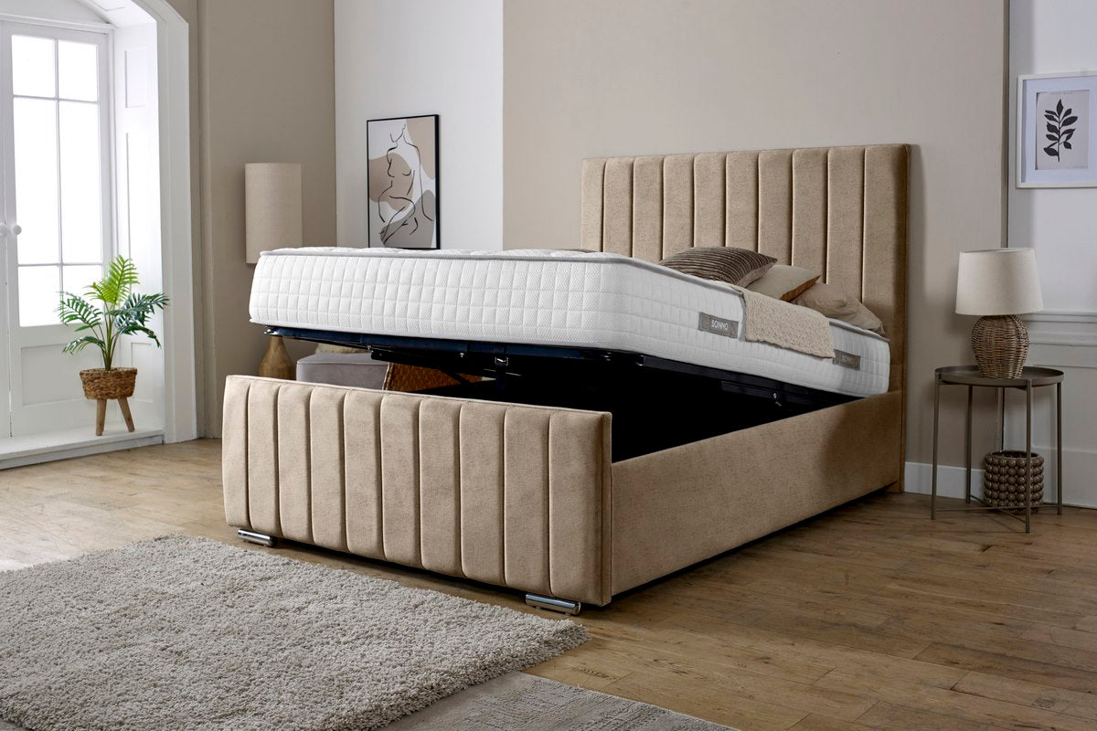 Lisbon Upholstered Ottoman Bed