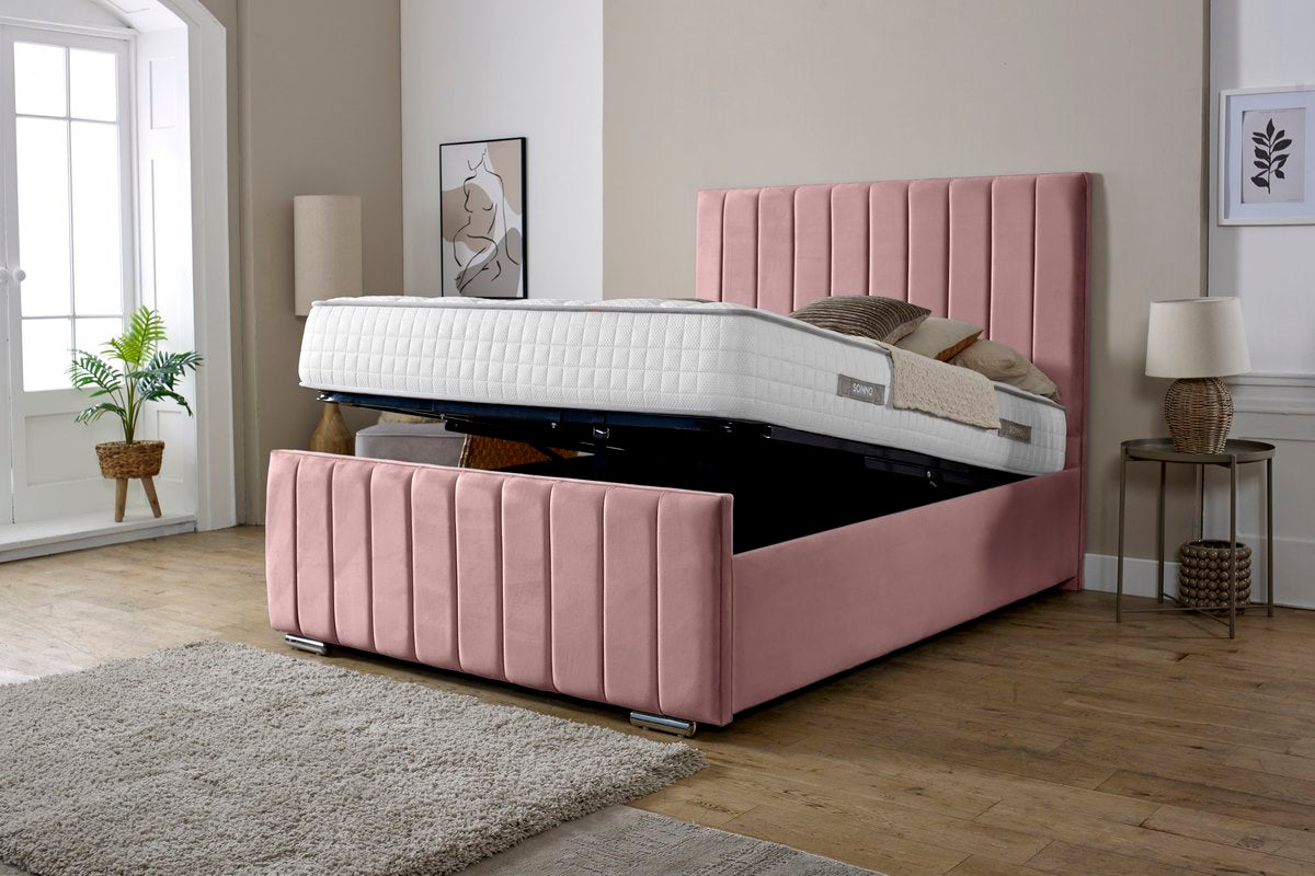 Lisbon Upholstered Ottoman Bed