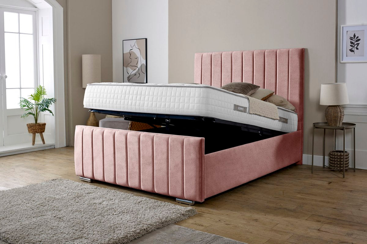 Lisbon Upholstered Ottoman Bed