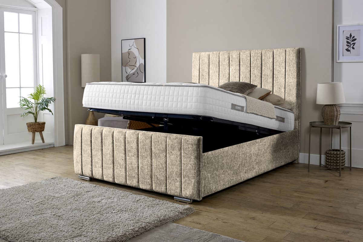 Lisbon Upholstered Ottoman Bed