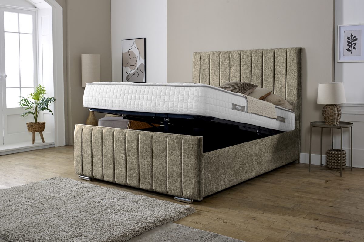 Lisbon Upholstered Ottoman Bed