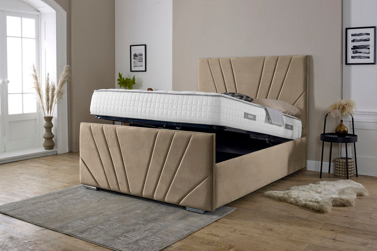 Fiji Sunrise Upholstered Ottoman Bed