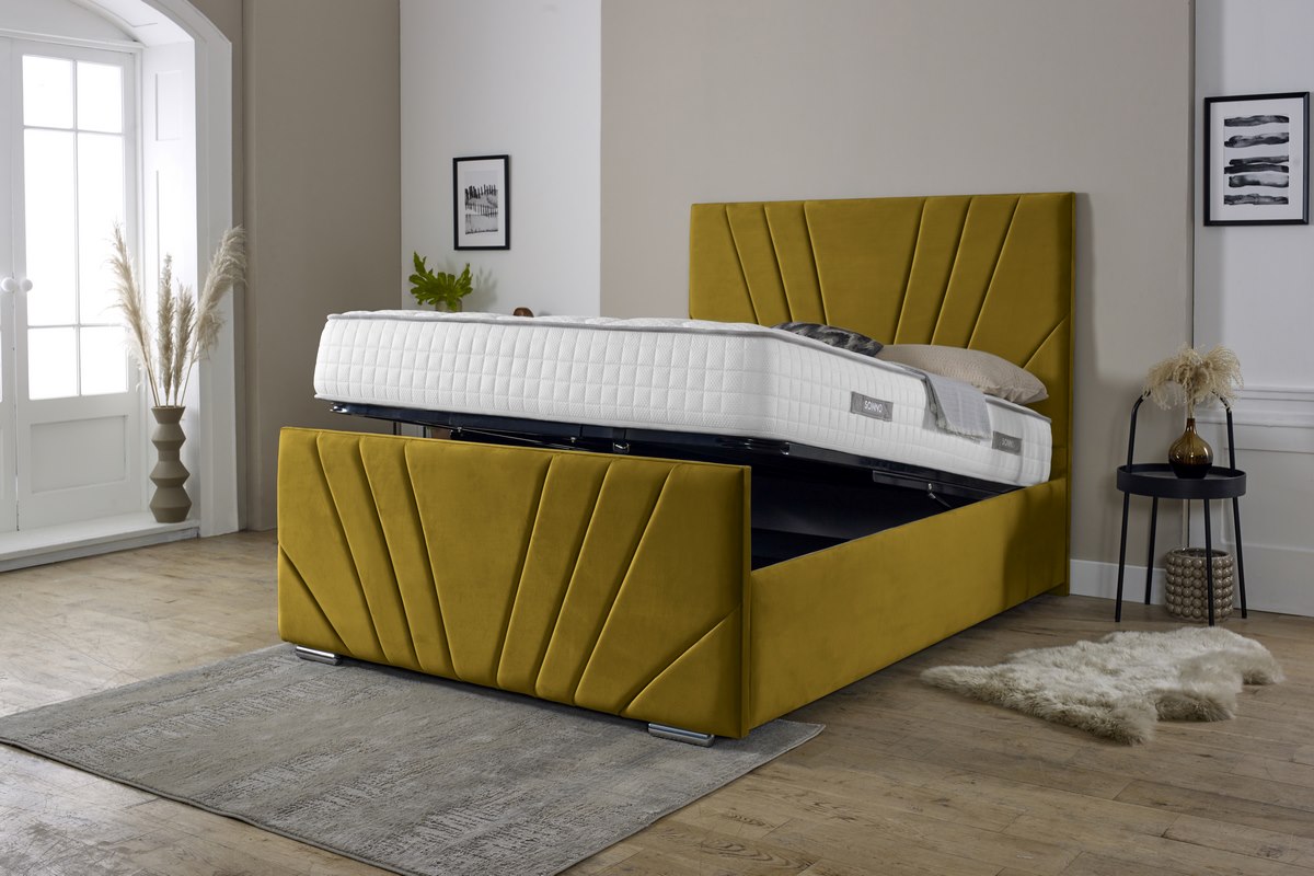 Fiji Sunrise Upholstered Ottoman Bed