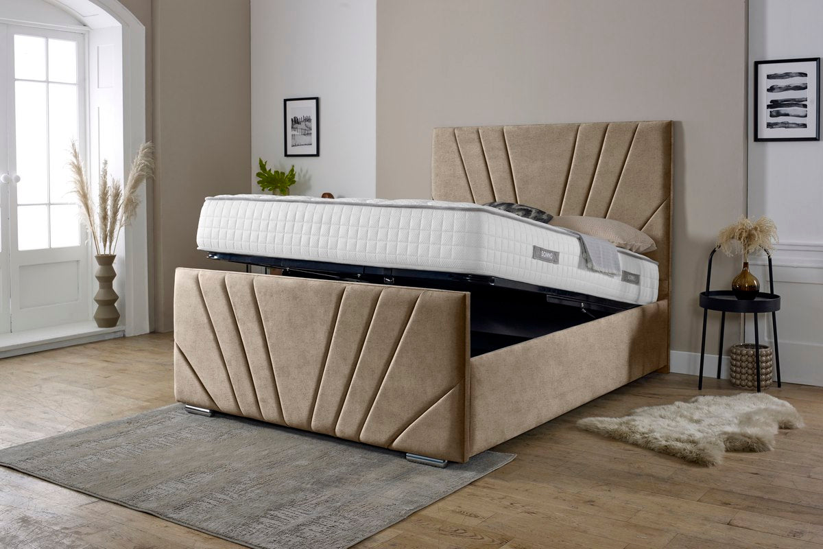 Fiji Sunrise Upholstered Ottoman Bed