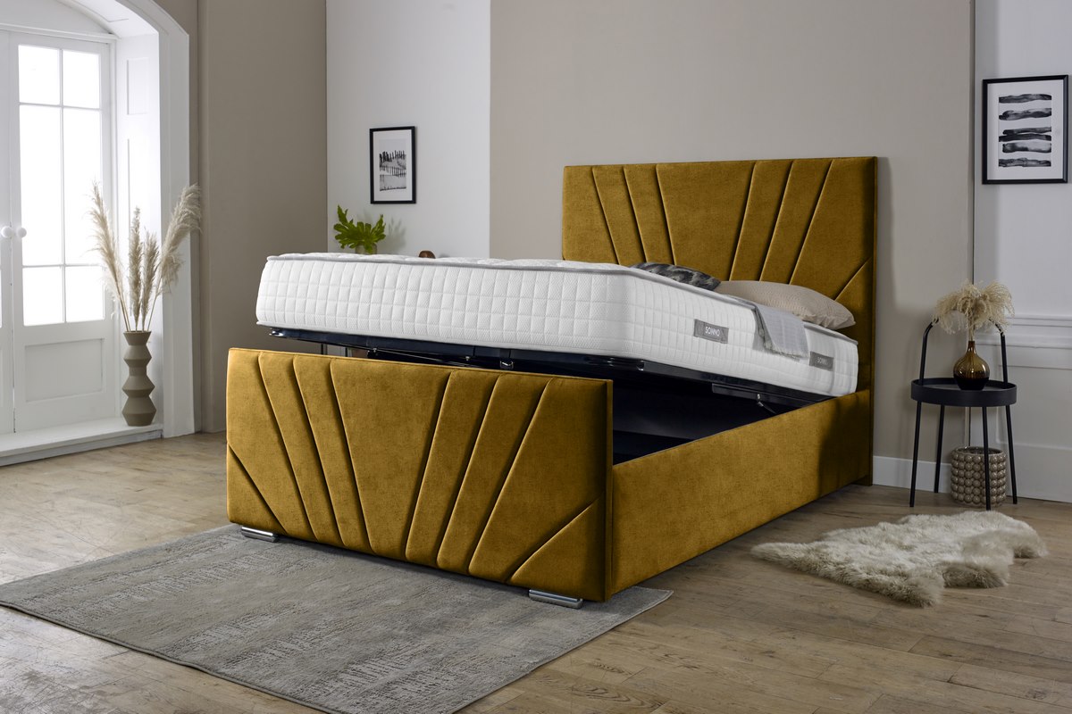 Fiji Sunrise Upholstered Ottoman Bed