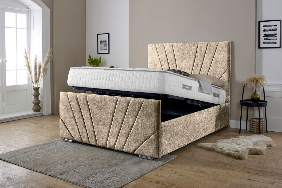 Fiji Sunrise Upholstered Ottoman Bed