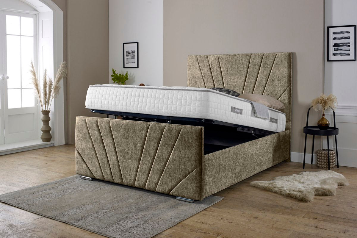 Fiji Sunrise Upholstered Ottoman Bed