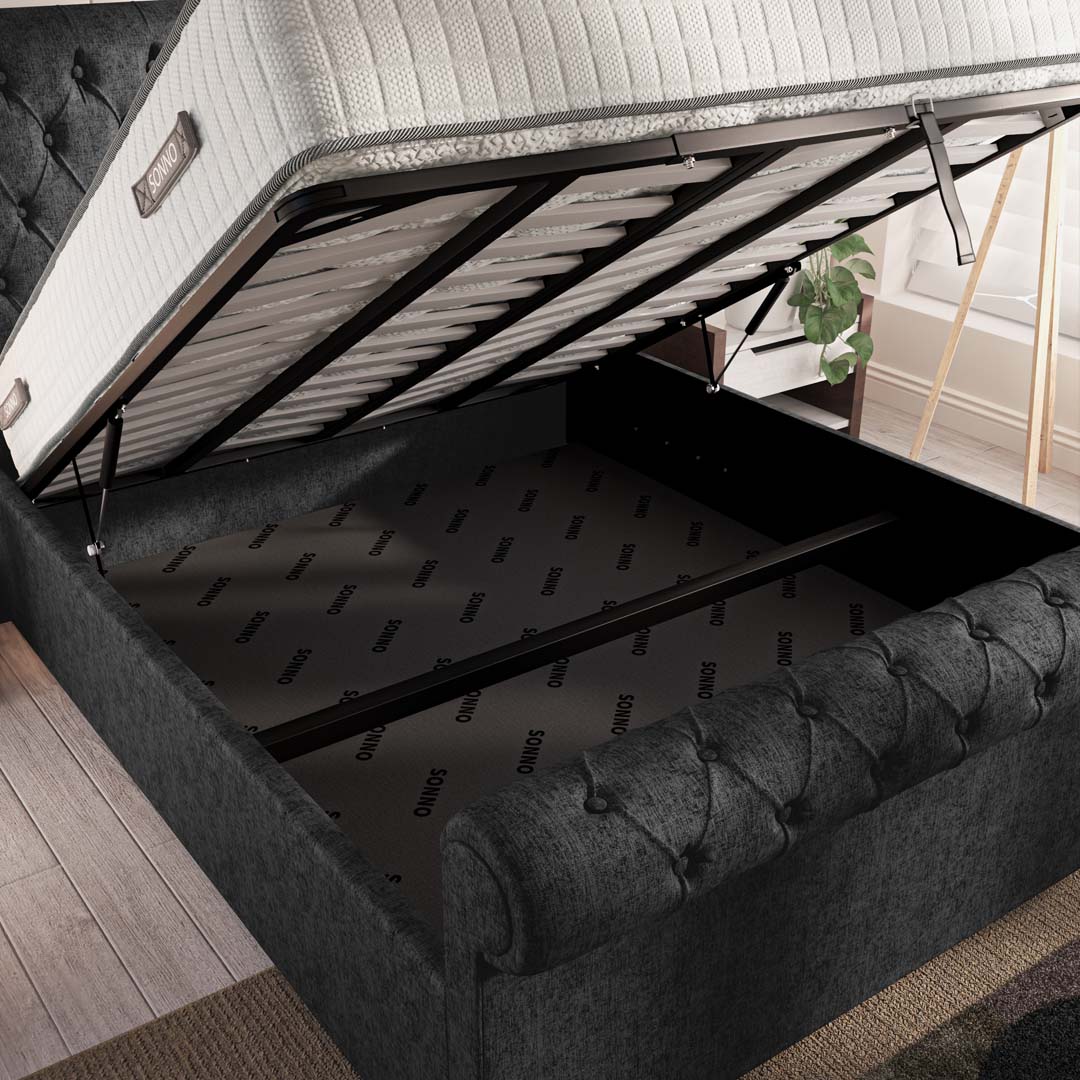 Berlin Upholstered Ottoman Bed