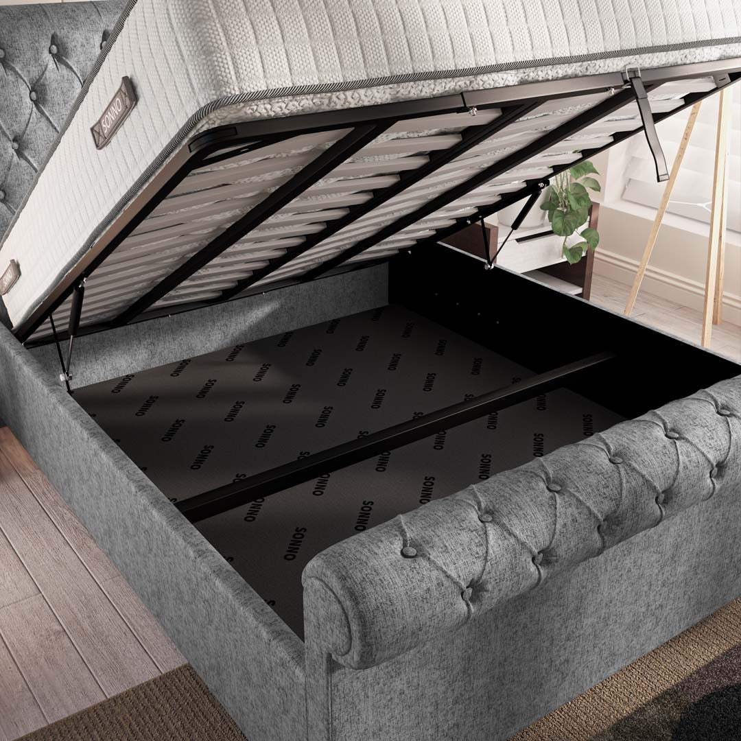 Berlin Upholstered Ottoman Bed