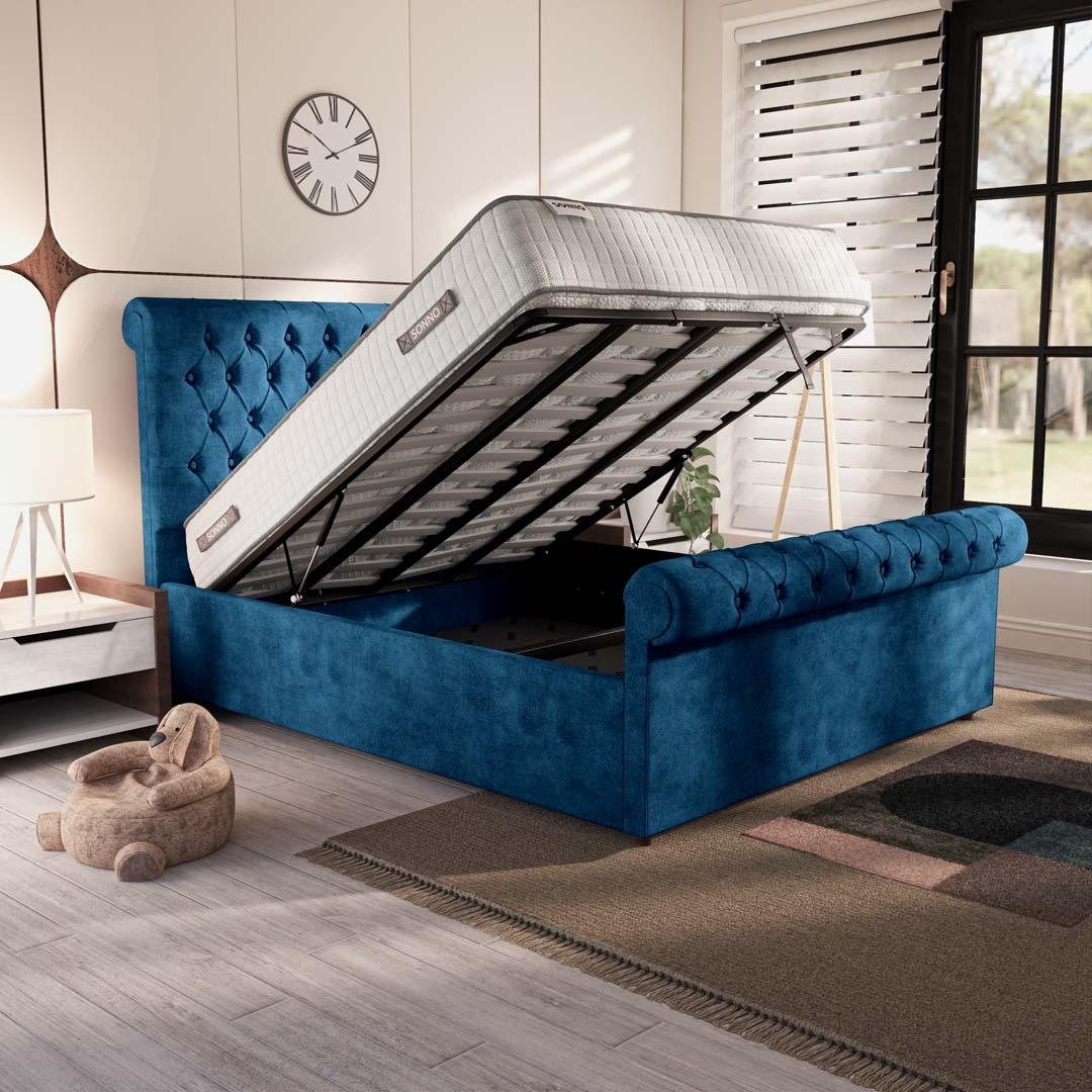 Berlin Upholstered Ottoman Bed