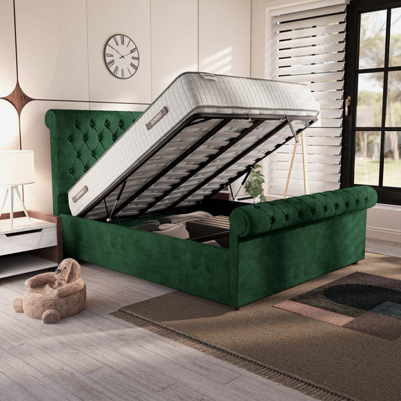 Berlin Upholstered Ottoman Bed