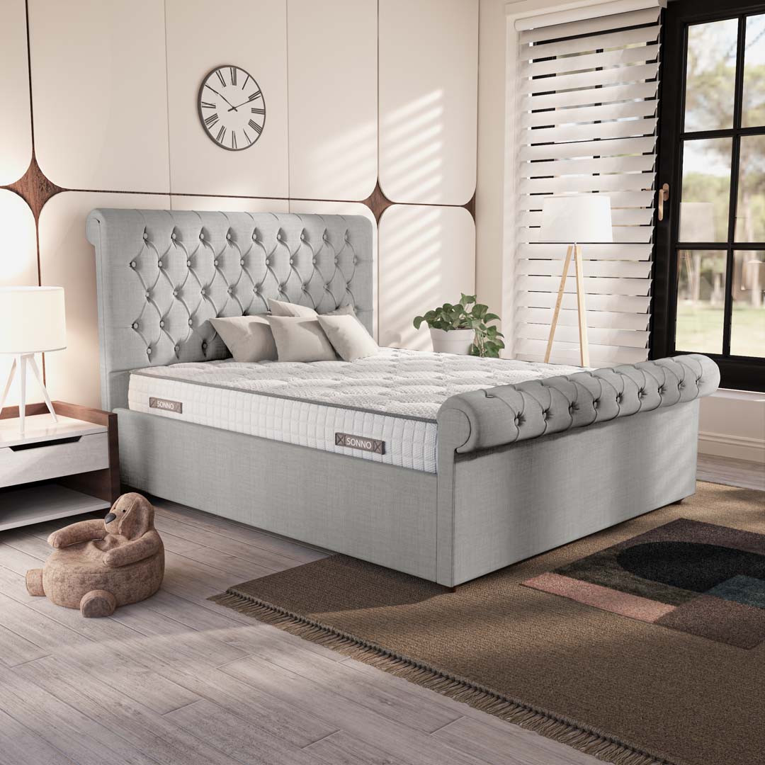 Berlin Upholstered Ottoman Bed