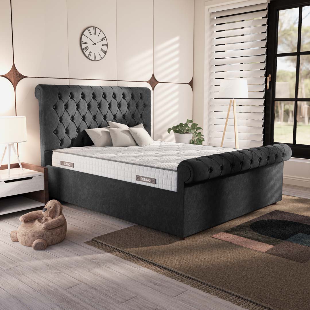 Berlin Upholstered Ottoman Bed