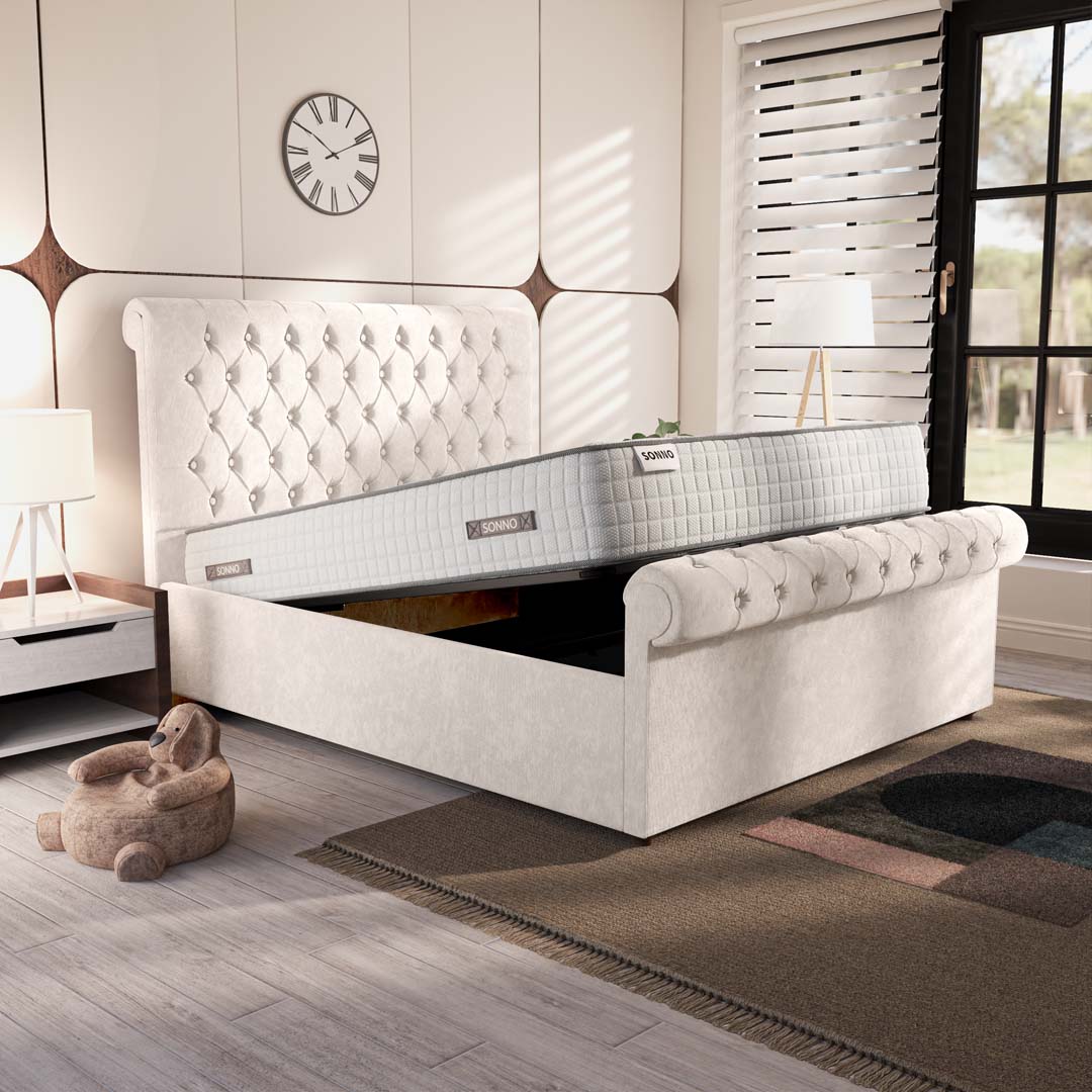 Berlin Upholstered Ottoman Bed