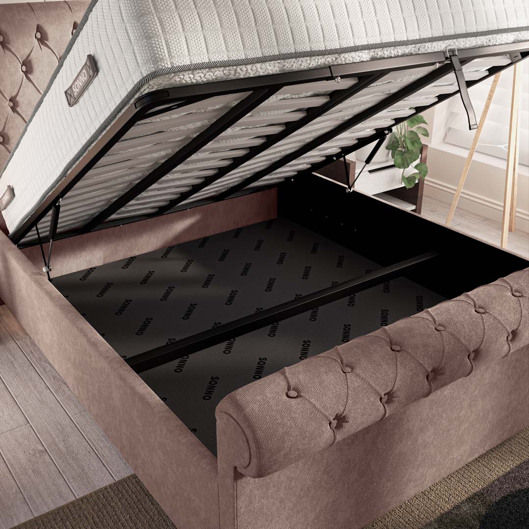 Berlin Upholstered Ottoman Bed