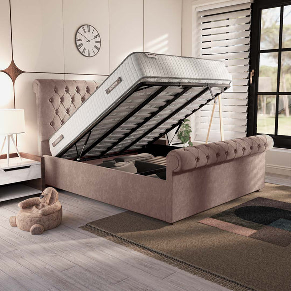Berlin Upholstered Ottoman Bed