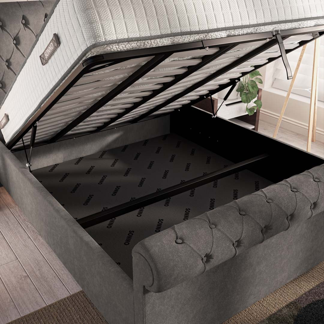 Berlin Upholstered Ottoman Bed