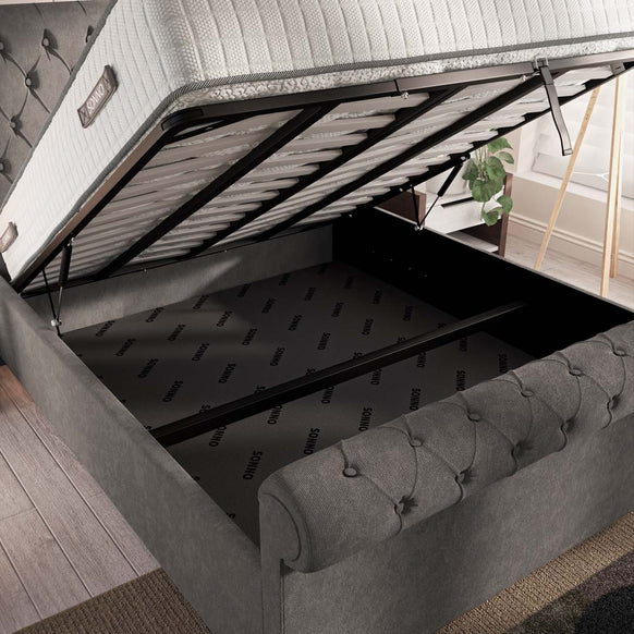 Berlin Upholstered Ottoman Bed