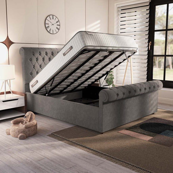 Berlin Upholstered Ottoman Bed