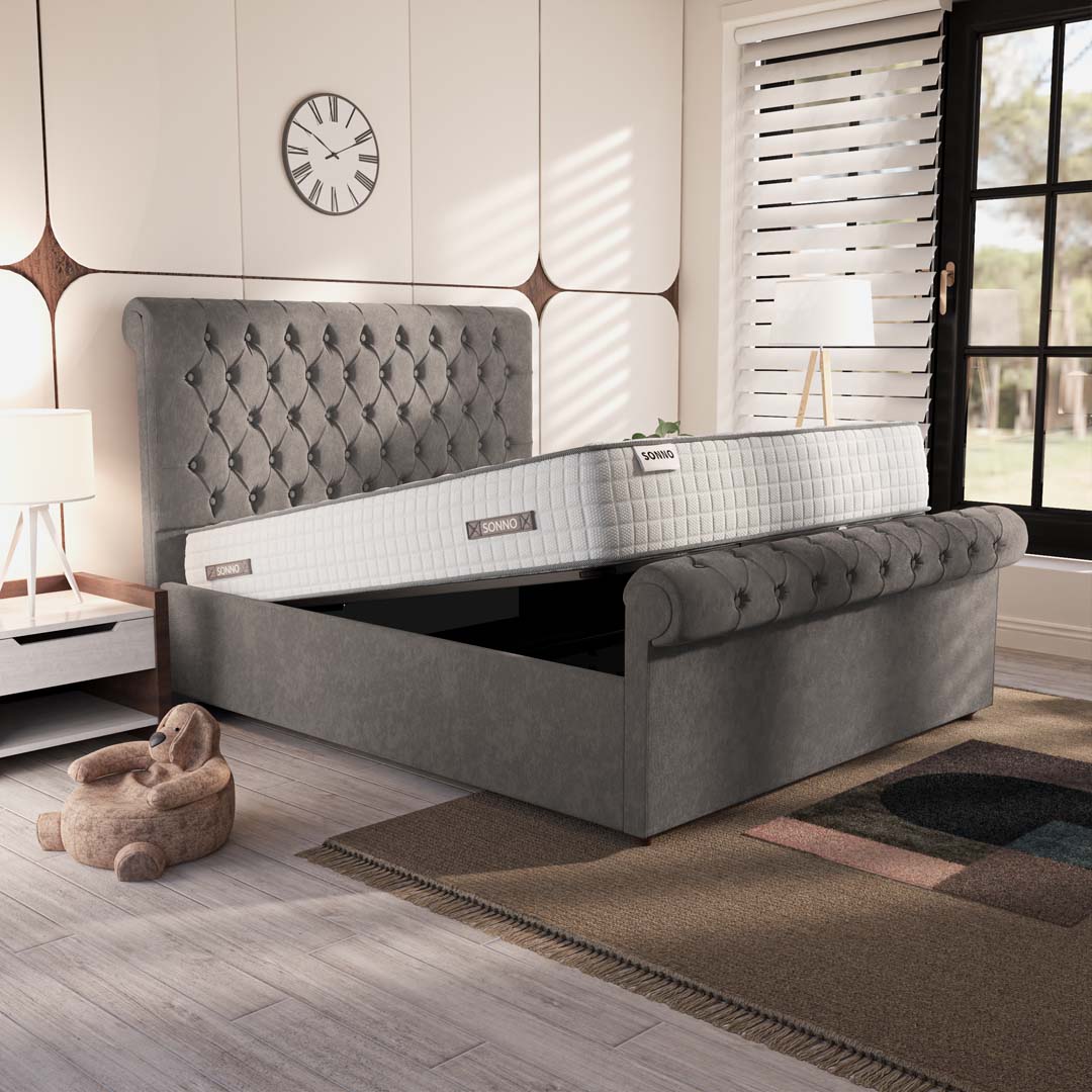 Berlin Upholstered Ottoman Bed