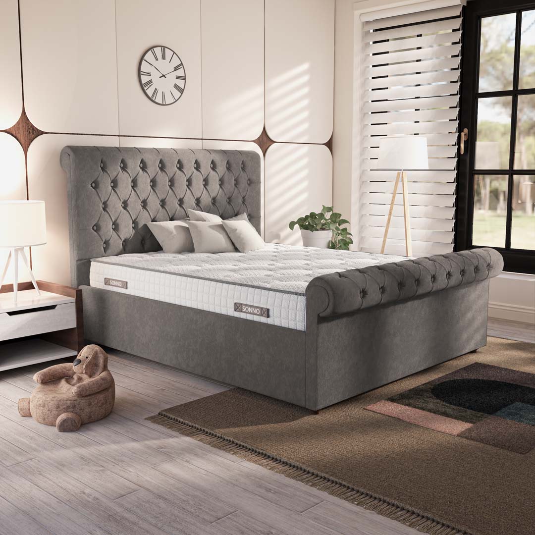 Berlin Upholstered Ottoman Bed