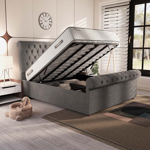 Berlin Upholstered Ottoman Bed