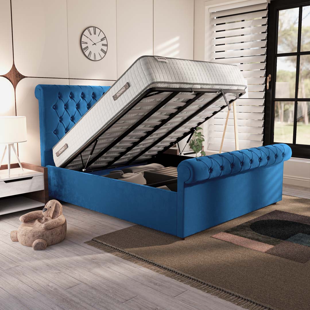 Berlin Upholstered Ottoman Bed
