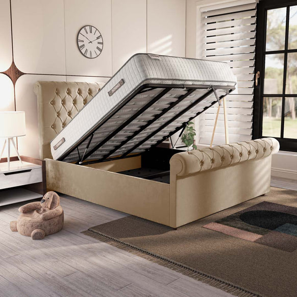 Berlin Upholstered Ottoman Bed