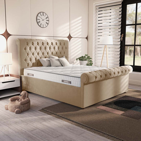 Berlin Upholstered Ottoman Bed