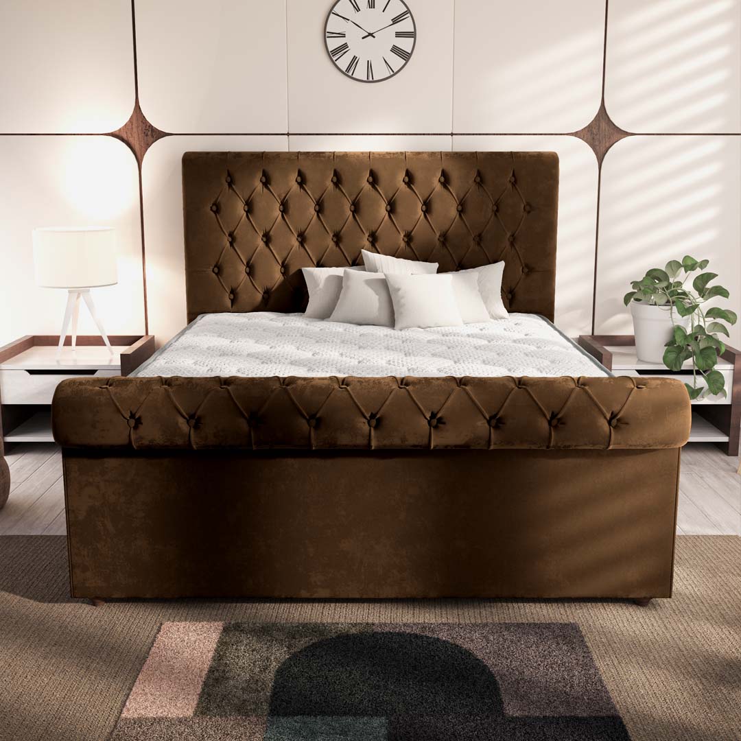 Berlin Upholstered Ottoman Bed