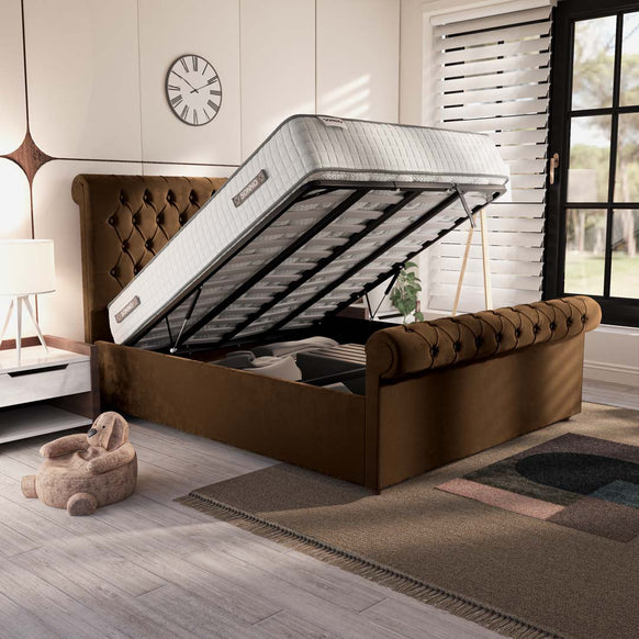 Berlin Upholstered Ottoman Bed