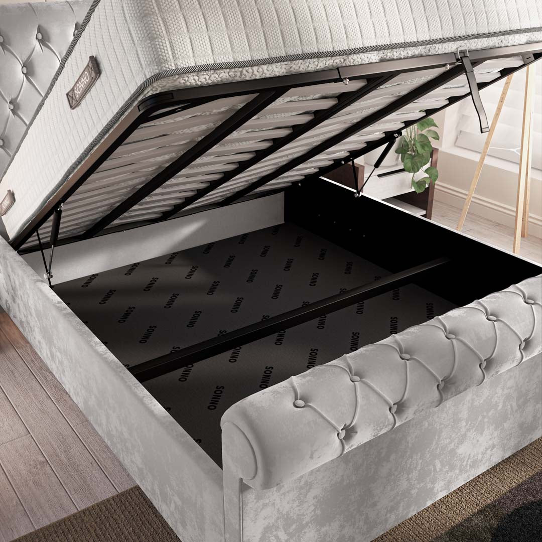Berlin Upholstered Ottoman Bed