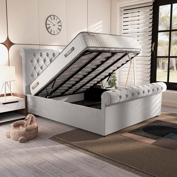 Berlin Upholstered Ottoman Bed